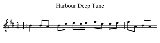 Harbour Deep Tune - staff notation