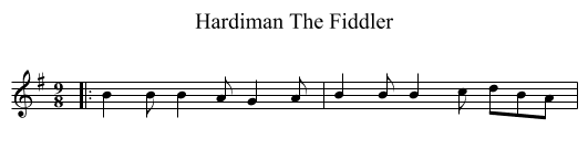 Hardiman The Fiddler - staff notation