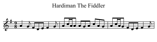 Hardiman The Fiddler - staff notation