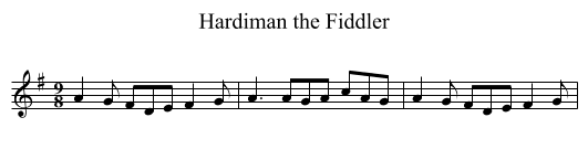 Hardiman the Fiddler - staff notation