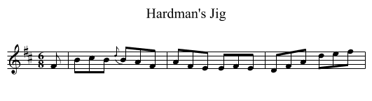 Hardman's Jig - staff notation