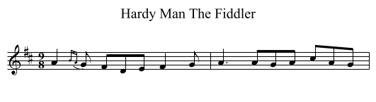 Hardy Man The Fiddler - staff notation