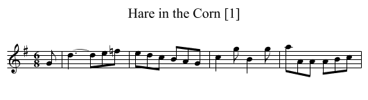 Hare in the Corn [1] - staff notation