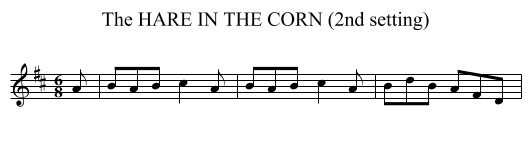 HARE IN THE CORN (2nd setting), The - staff notation