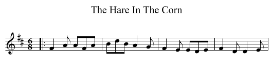 Hare In The Corn, The  - staff notation