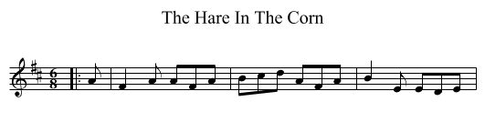 Hare In The Corn, The  - staff notation