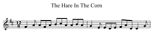 Hare In The Corn, The  - staff notation