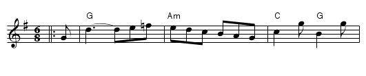 Hare in the Corn - staff notation