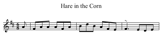Hare in the Corn - staff notation