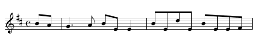Hare's Foot - staff notation