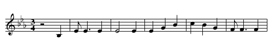 Hares on the Mountain - staff notation