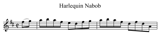 Harlequin Nabob - staff notation