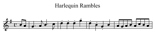Harlequin Rambles - staff notation