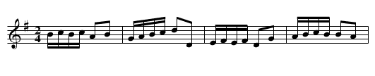Harlequin Vagaries - staff notation