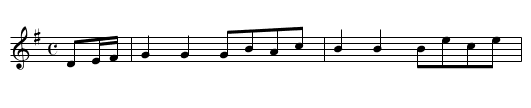 Harlequin's Hornpipe [4] - staff notation