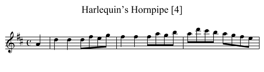 Harlequin’s Hornpipe [4] - staff notation