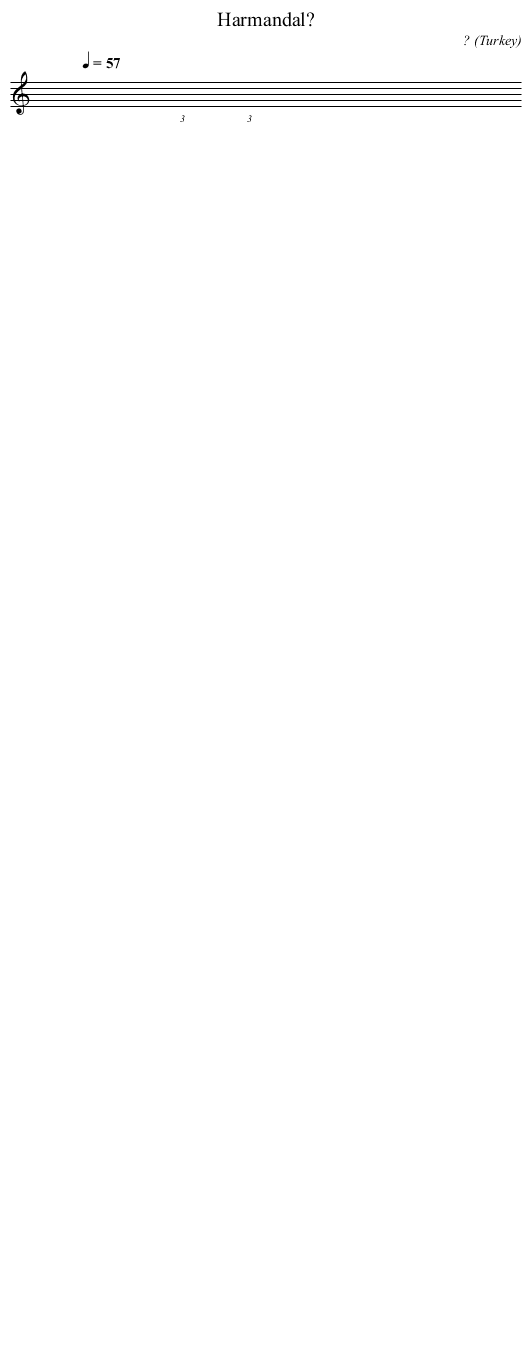 Harmandal? - staff notation