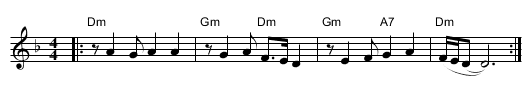 Harmonika [Dm] - staff notation