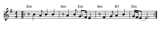 Harmonika [Em] - staff notation