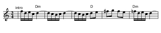 Haroa Haktana - staff notation