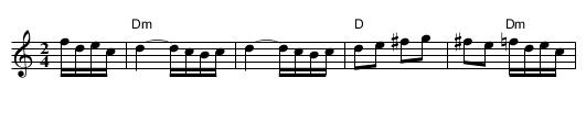 Haroa Haktana - staff notation