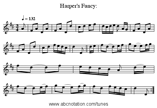 Harper's Fancy: - staff notation