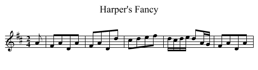 Harper's Fancy - staff notation