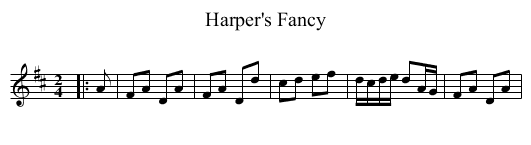 Harper's Fancy - staff notation