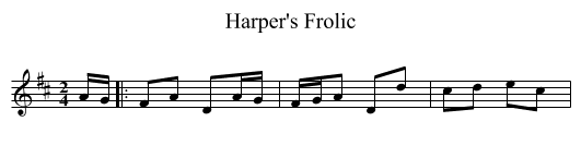 Harper's Frolic - staff notation