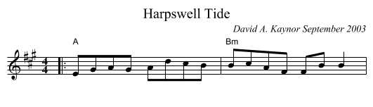Harpswell Tide - staff notation