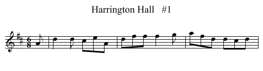 Harrington Hall   #1 - staff notation