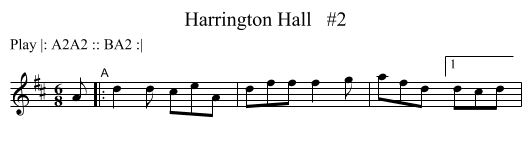 Harrington Hall   #2 - staff notation