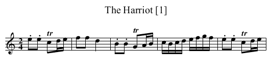 Harriot [1], The - staff notation