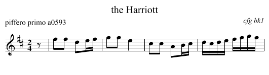 Harriott, the  - staff notation