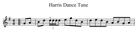 Harris Dance Tune - staff notation