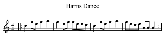 Harris Dance - staff notation