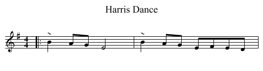 Harris Dance - staff notation