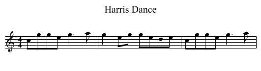 Harris Dance - staff notation