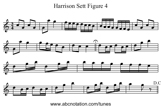Harrison Sett Figure 4 - staff notation