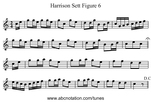 Harrison Sett Figure 6 - staff notation