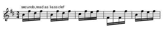 Harrow on the Hill,bass part. JNu.21 - staff notation