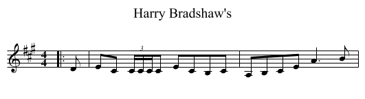 Harry Bradshaw's - staff notation