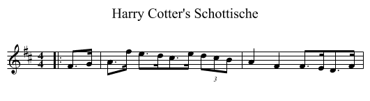 Harry Cotter's Schottische - staff notation