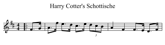 Harry Cotter's Schottische - staff notation