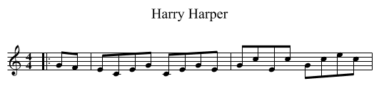 Harry Harper - staff notation