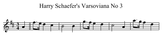 Harry Schaefer's Varsoviana No 3 - staff notation