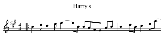 Harry's - staff notation