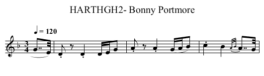 HARTHGH2- Bonny Portmore - staff notation