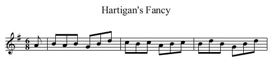 Hartigan's Fancy - staff notation