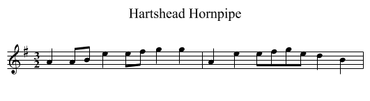 Hartshead Hornpipe - staff notation